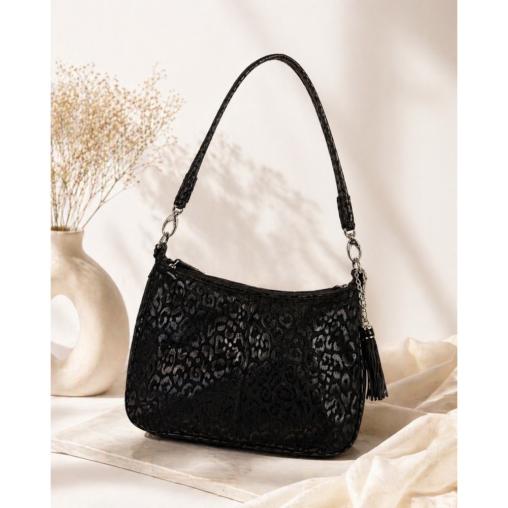 Gun Tote'n Mamas Hobo Purse Black Leopard CC‎ Conceal Handbag NWT LR draw